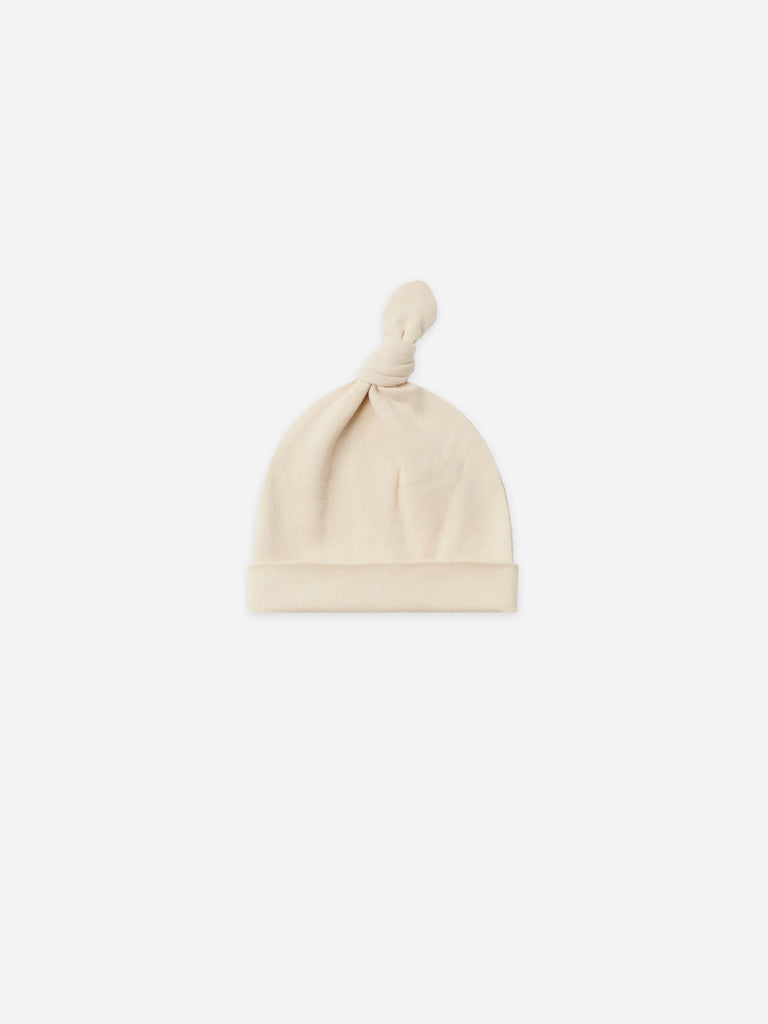 Quincy Mae Knotted Baby Hat, Natural