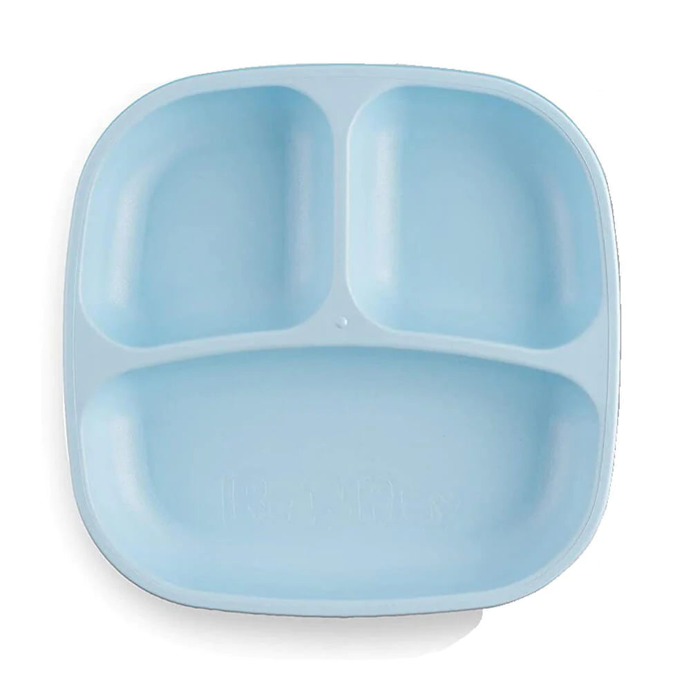 Replay Recycled Divided Plate, Ice Blue