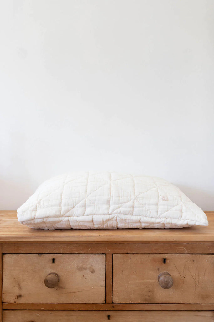 New Grain Quilted Pillowcase, Natural