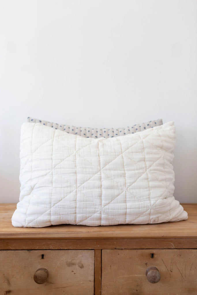 New Grain Quilted Pillowcase, Natural
