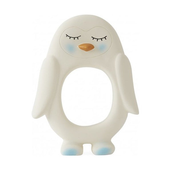 OYOY Penguin Baby Teether - White