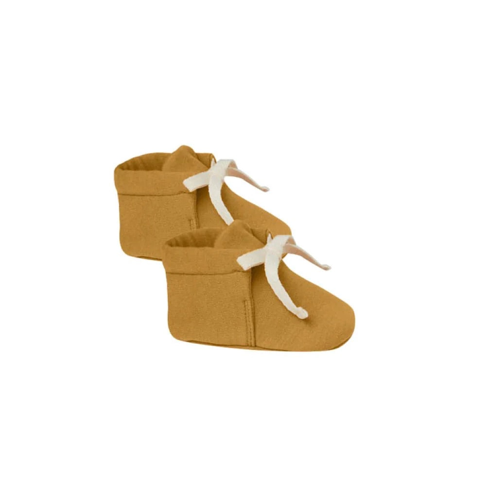 Quincy Mae Baby Booties, Ocre